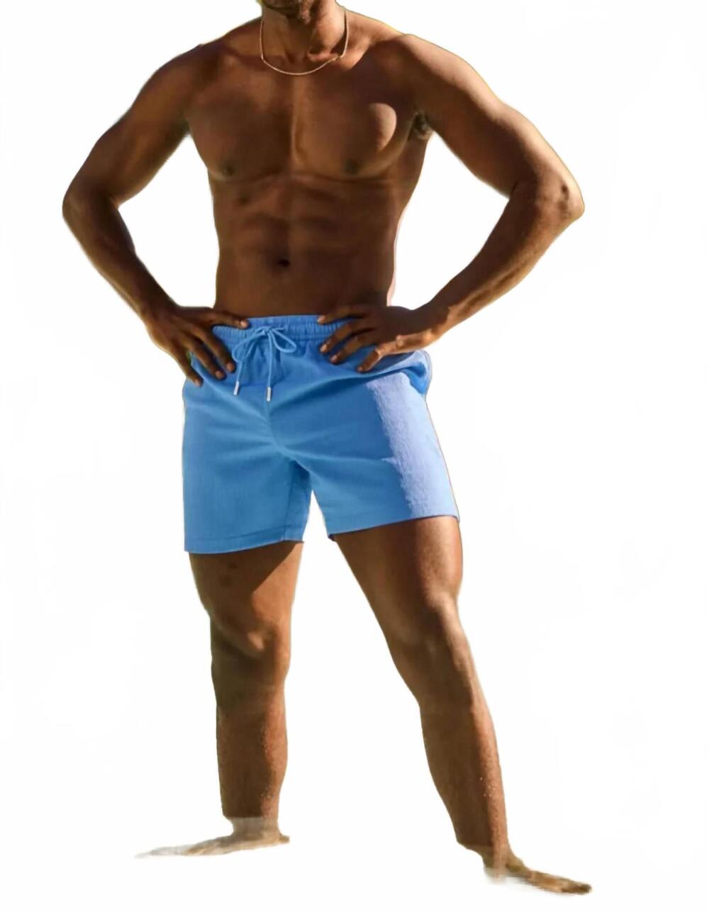 NEW CHUBBIES cascade coolers lined swim trunk in bright blue